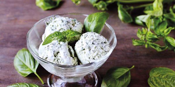 Basilikumeiscreme